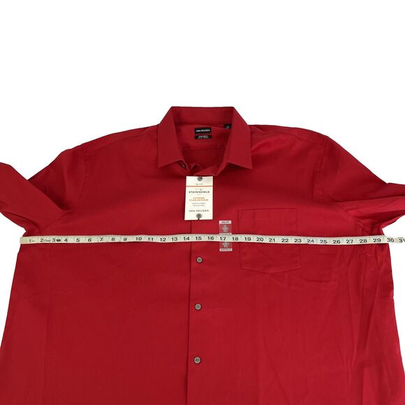 New Mens Van Heusen Stain Shield Tall Fit Long Sleeve Dress Shirt 19-35/36 3XL - Picture 4 of 8